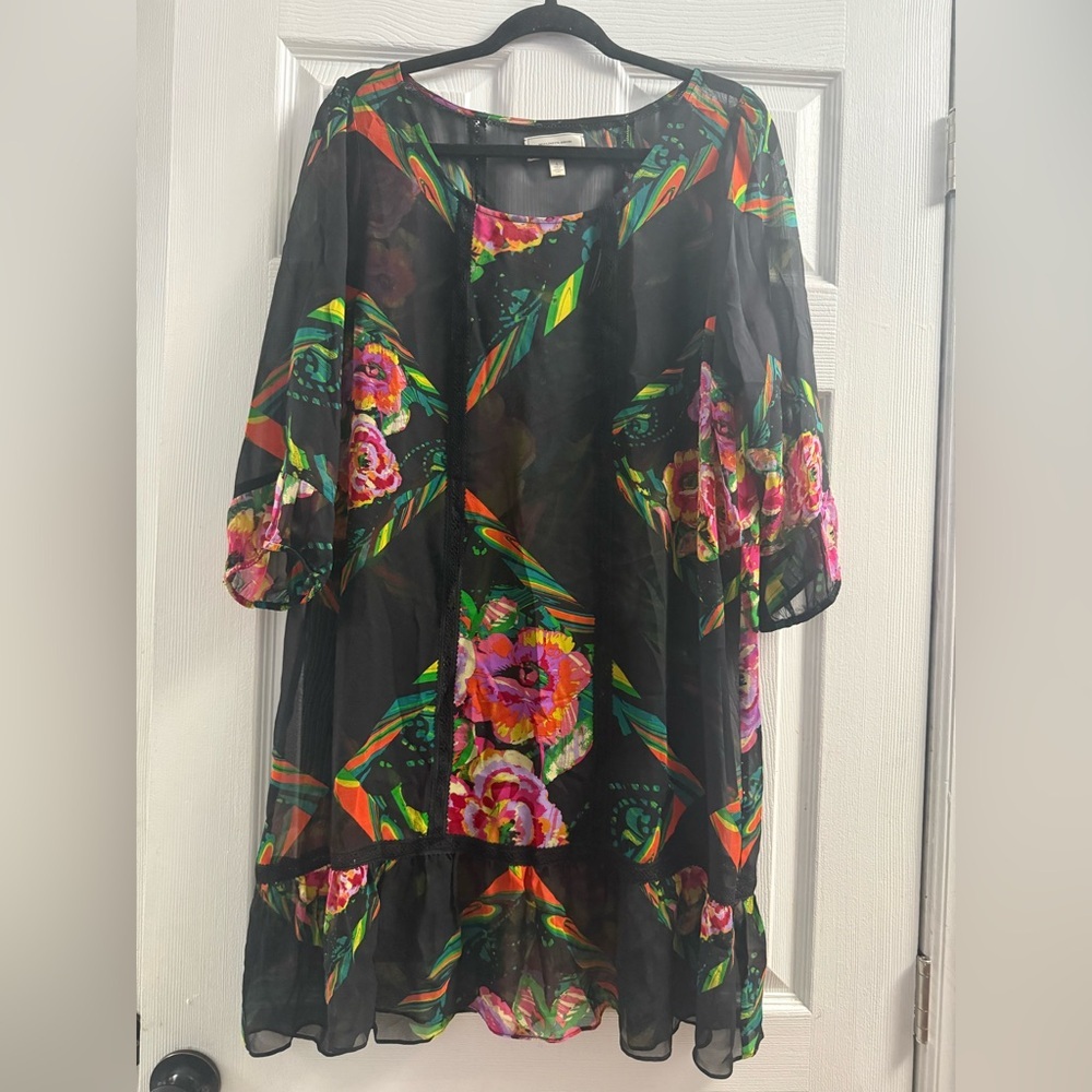 Anthropologie Moulinette Soeurs 100% Silk Dress Top Size Large